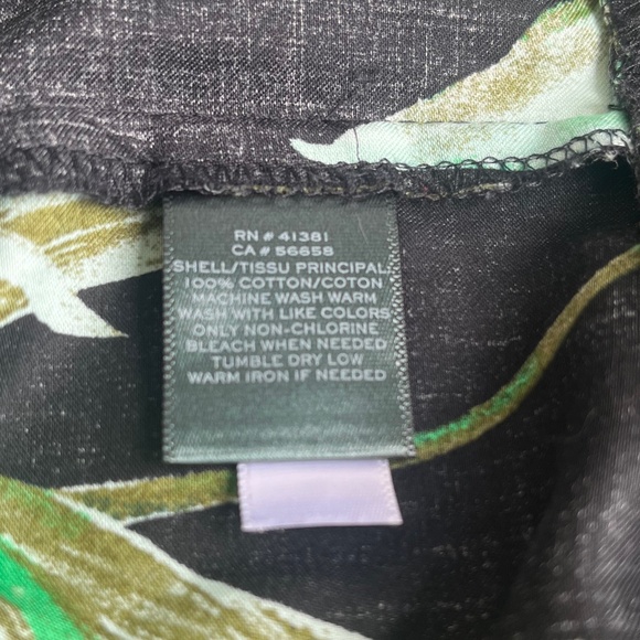 Lauren Ralph Lauren Fern Leaf Exotic Print Cotton Casual Midi Tiered Skirt Small - Picture 14 of 14